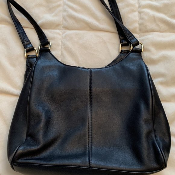 Navy Leather Etienne Aigner Purse - Picture 3 of 5